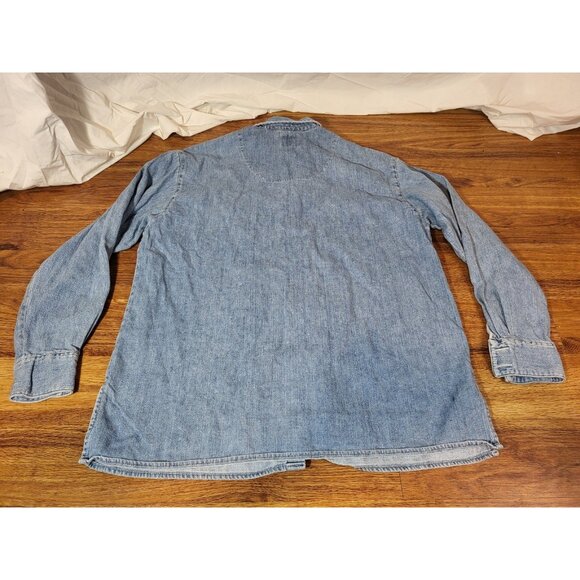 Vintage GAP Denim Shirt Mens XS Blue Button Down  Pocket 90s Workwear Western - Picture 5 of 5